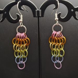 Colorful Chain Link Earrings